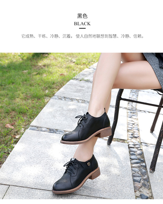 2017秋季風(fēng)尚 韓版英倫粗跟單鞋，舒適與時尚的精致邂逅